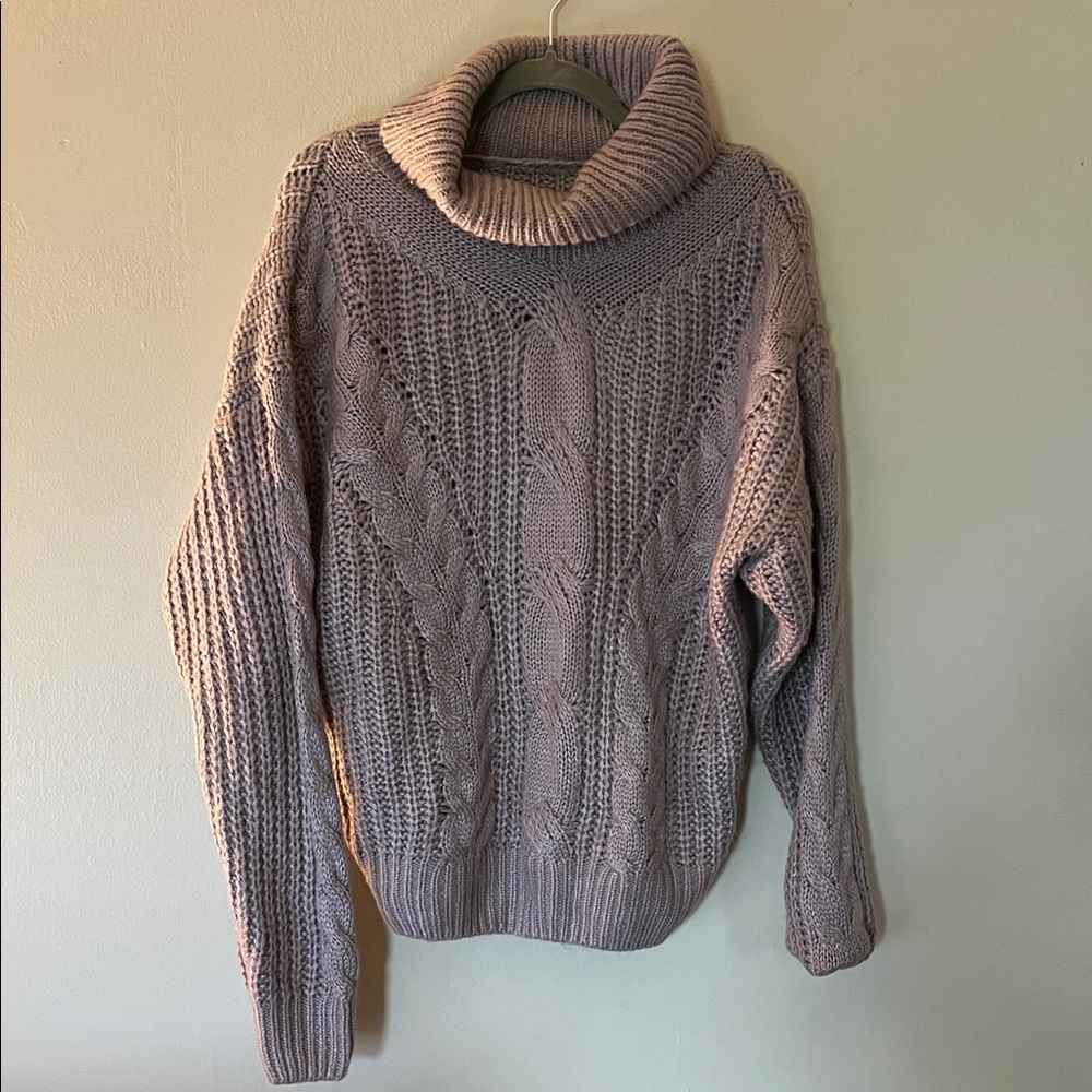 Elegant Cowl Neck Sweater in Taupe
